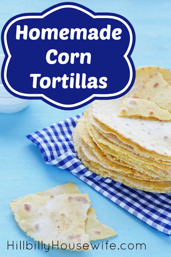 Plate of homemade corn tortillas