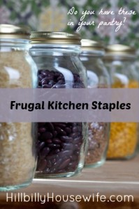 Jars of Kitchen Staples including rice, pasta and beans