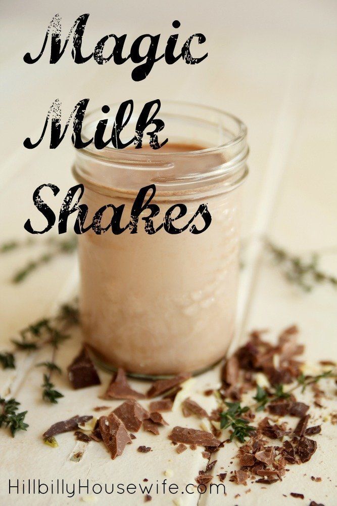 Give these "magic"" milk shakes a try. Delicious chocolate shakes without any ice cream.