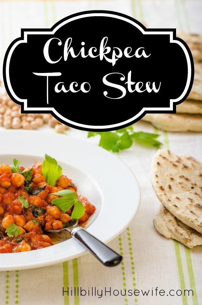 Turn a can of chickpeas and some leftover taco meat into a delicious and filing stew.