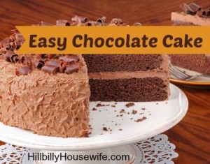 Recipe for an easy homemade chocolate cake