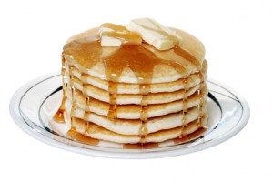 Stack of Pancakes with Syrup