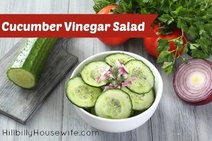Cucumber Salad with Vinegar and Onion