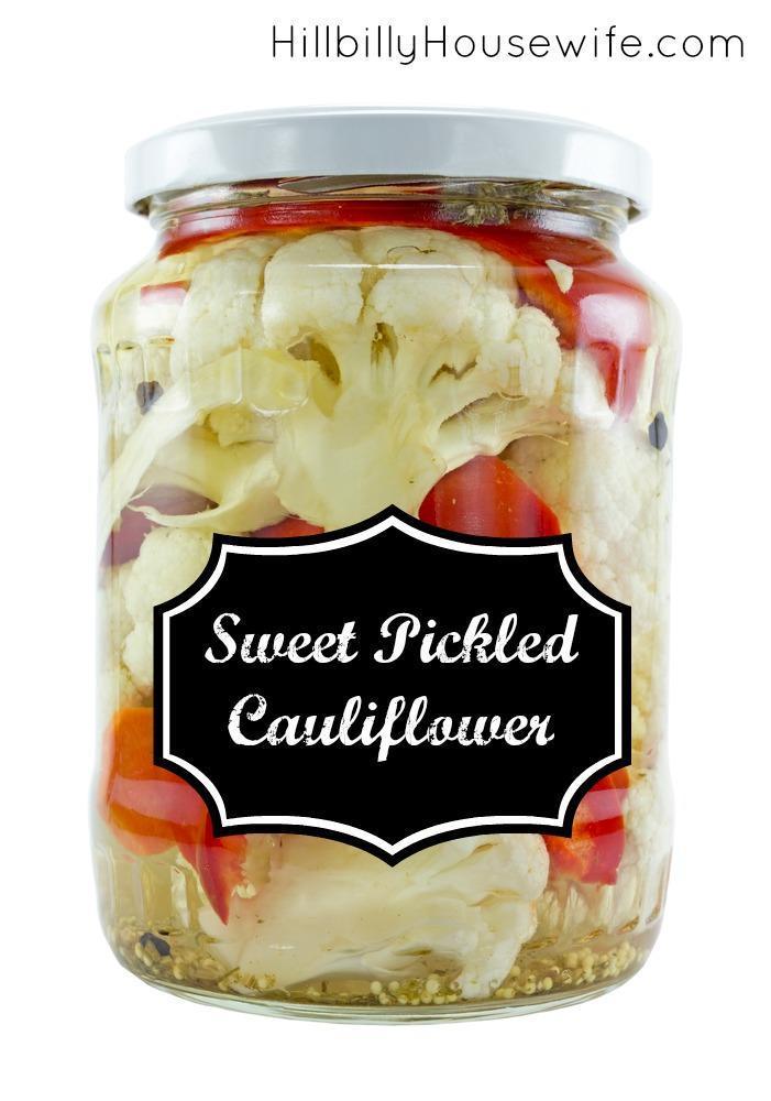 We love this sweet and tangy pickled cauliflower. Perfect for sandwiches, snacking or to perk up a boring salad.