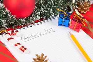 Christmas list and decoration