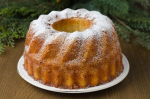 Walnut Cake With Powdered Sugar