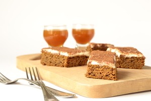 Pumpkin bars with cream frosting