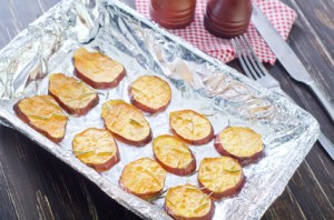 Sweet Potato Slices With Rosemary