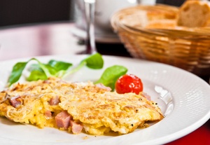 omelet with ham