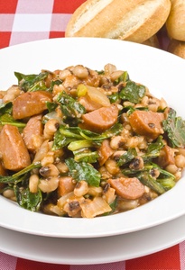 Black Eyed Peas and Collard Greens