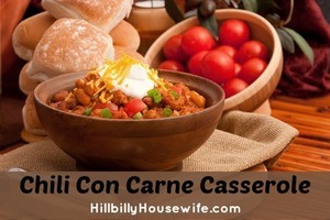 Home Made Bowl Of Chili Con Carne Casserole