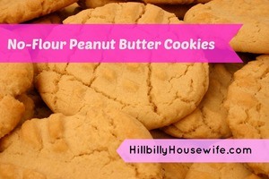 Peanut Butter Cookies made without flour