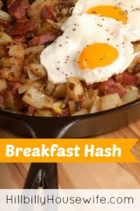 Hash and egg breakfast