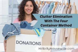 Clutter Elimination With The Four Container Method