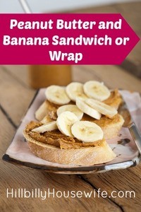 Small sandwiches with peanut butter and banana