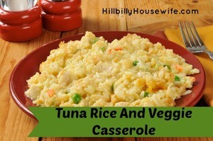 Tuna  rice casserole with vegetables 