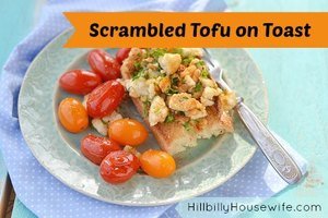Scrambled Tofu on Toast for Breakfast