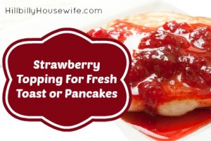 Pancake with strawberry syrup