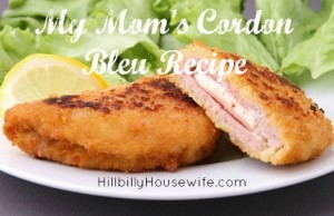 My Mom's Pork Cordon Blue Recipe