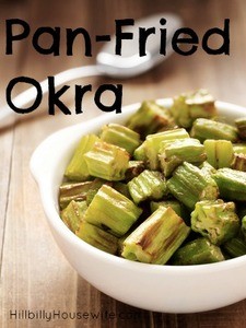 Okra pan fried in coconut oil
