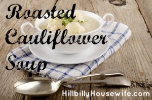 home made cauliflower soup 