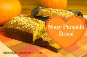 Sliced pumpkin bread made with nuts