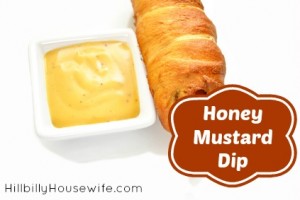 Honey Mustard Dip and a Pretzel Dog