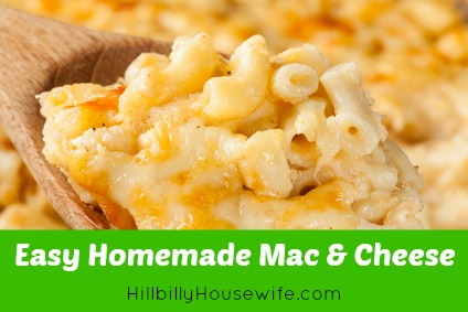 Homemade Macaroni and Cheese dinner with noodles