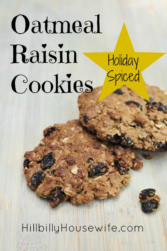 Spiced Oatmeal Raisin Cookies 
