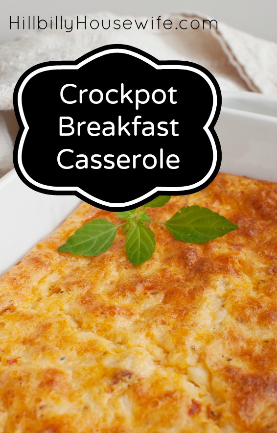 Slowcooker Breakfast Casserole with Eggs Bacon and Potatoes
