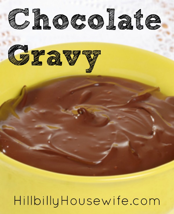 A bowl of old fashioned chocolate gravy. Whip up a batch and serve it over hot biscuits. 