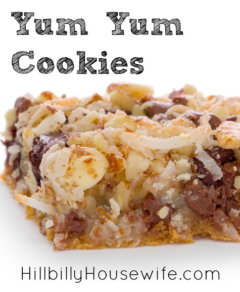Cookie Bars with coconut and chocolate chips
