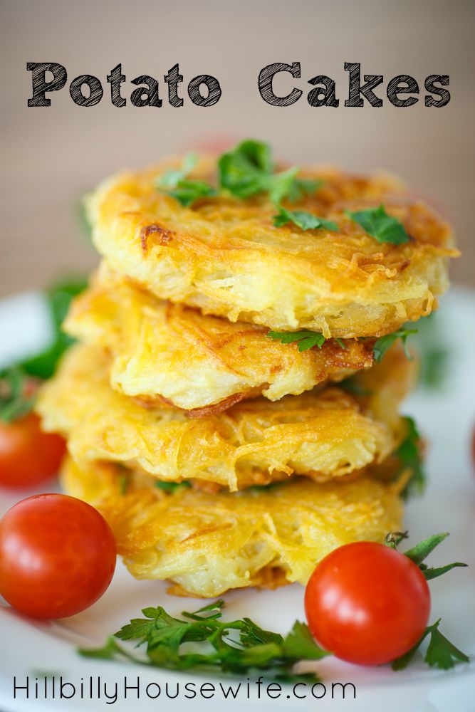 Plate of potato cakes or tater cake.
