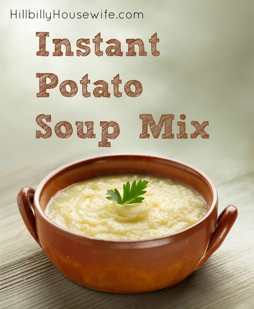 A great mix to have on hand for instant potato soup mix. Just add hot water for a quick and filling soup. 