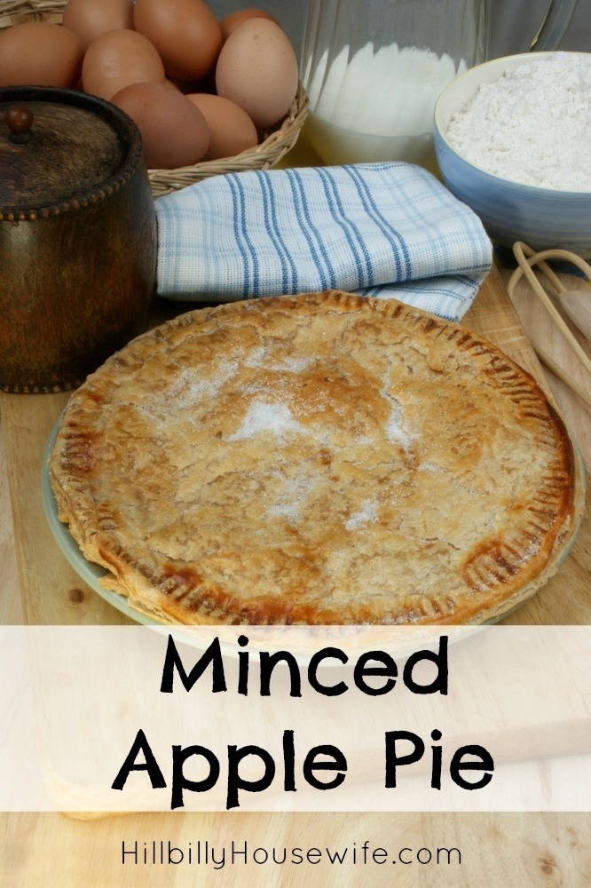 A minced apple pie fresh from the oven. 