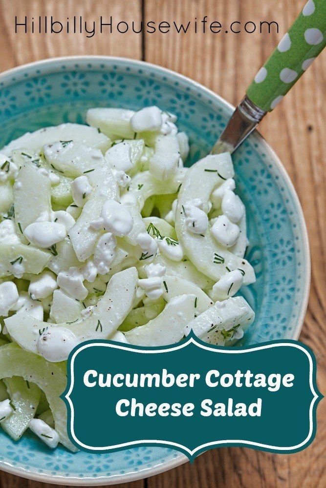 Cucumber Salad With Cottage Cheese Hillbilly Housewife