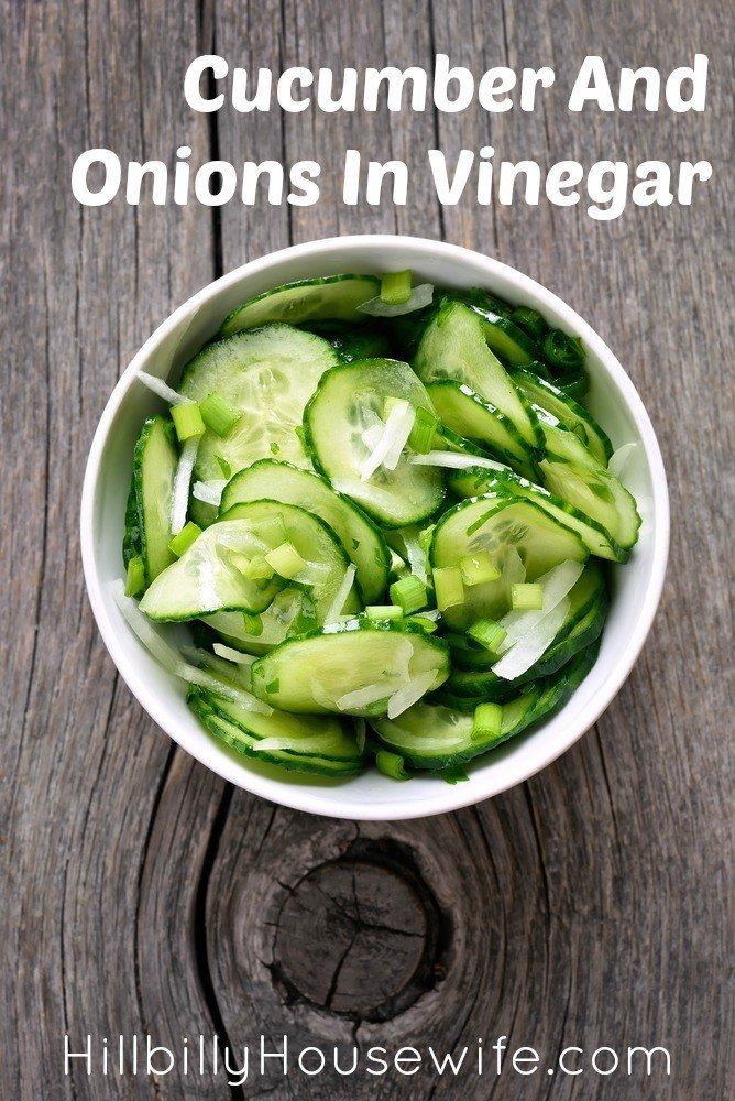 Perfect for summer. A super simple salad of cucumbers and onions in vinegar.