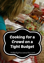 Great tips for cooking for a crowd on a budget.