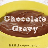 Bowl of Homemade Chocolate Gravy