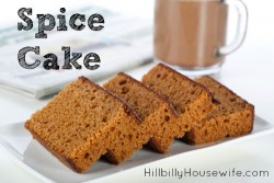 Delicious recipe for homemade spice cake. Great on it's own or frosted.