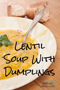 Lentil Soup With Dumplings