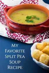 A simple bowl of delicious split pea soup