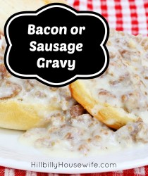 Plate of biscuits and gravy.