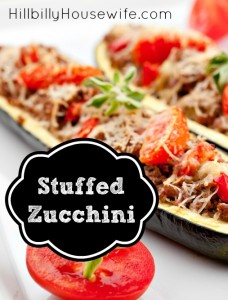 Plate of stuffed zucchini