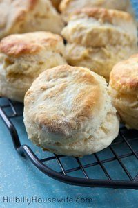 Fresh biscuits made from a homemade baking mix.
