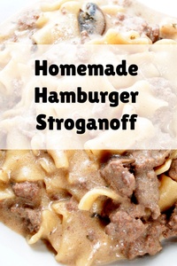 This this simple hamburger stroganoff recipe. Perfect for busy weeknight dinners.