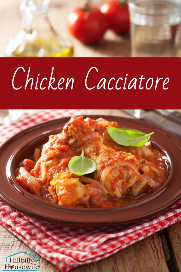 This chicken cacciatore is flavorful and surprisingly frugal. Make it for your family or dinner guests. 