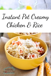 This creamy chicken and rice dish cooks up quickly in the Instant Pot.