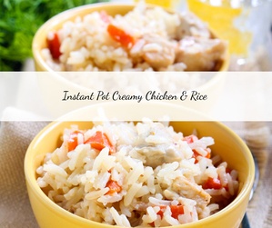 A quick and easy dinner recipe made with chicken, rice, and veggies.