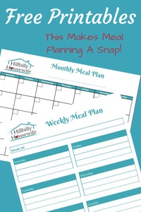 Get your weekly and planning meal planning printables. Two simple sheets that help you plan your meals.